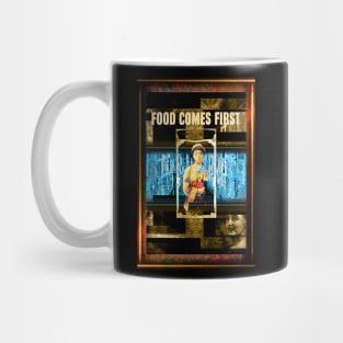 Food Comes First Popart Collage Mug